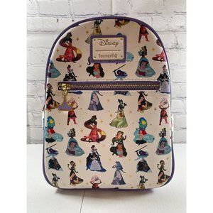 NWT LOUNGEFLY Disney Princesses Dress Graphic Mini Backpack